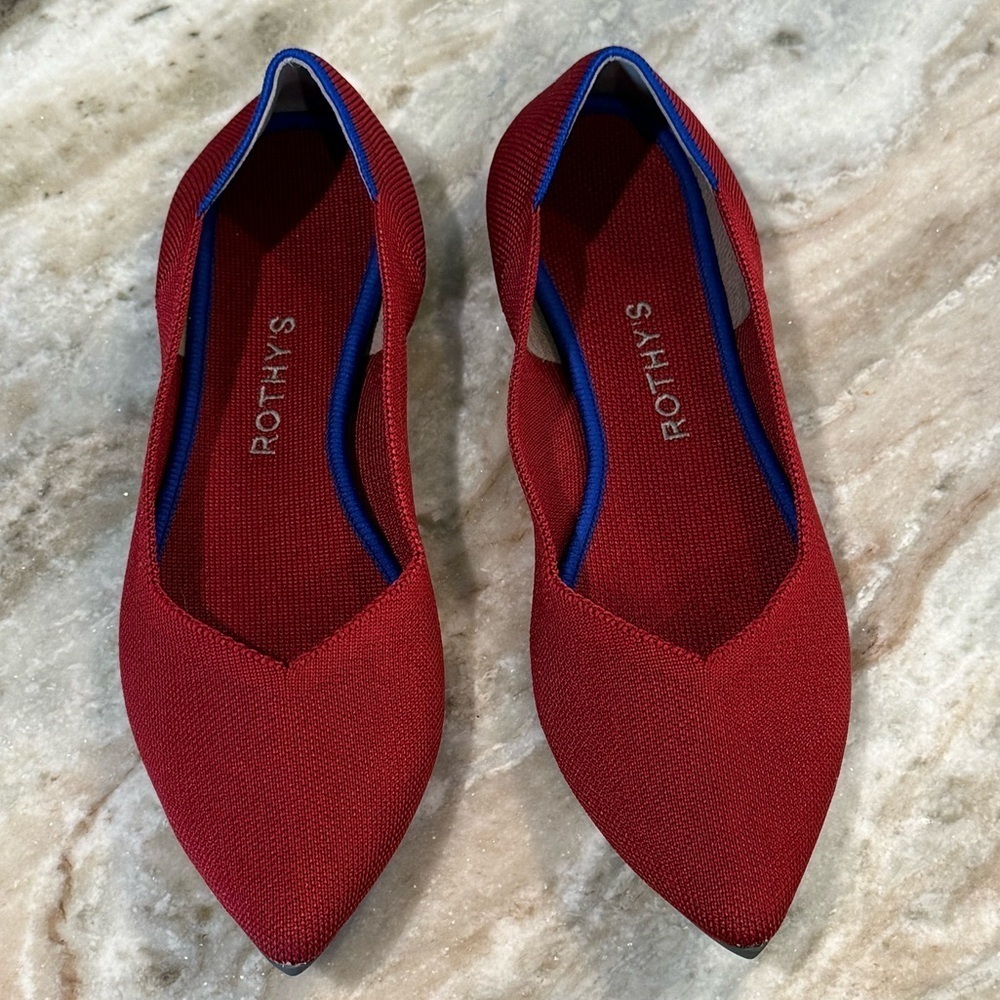 Women’s ROTHY’S The Point in red chili- sold out color. Size 10.5